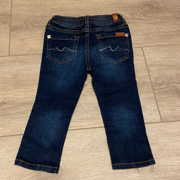 7 For All Mankind 2 piece set plaid short sleeve button shirt and jeans - Picture 6 of 8